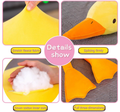 Peluche Canard Oreiller en Peluche pour Enfants et Amis (Yeux Ronds Blancs, 65 cm)